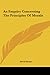 An Enquiry Concerning The Principles Of Morals