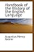 Handbook of the History of the English Language