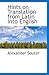 Hints on Translation from Latin Into English