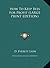 How To Keep Bees For Profit (LARGE PRINT EDITION)