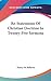 Re-Statements Of Christian Doctrine In Twenty-Five Sermons