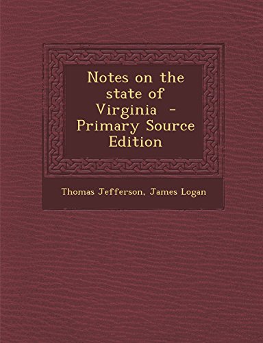 Notes on the state of Virginia
