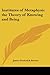 Institutes of Metaphysic the Theory of Knowing And Being