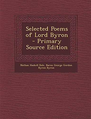 Selected Poems of Lord Byron