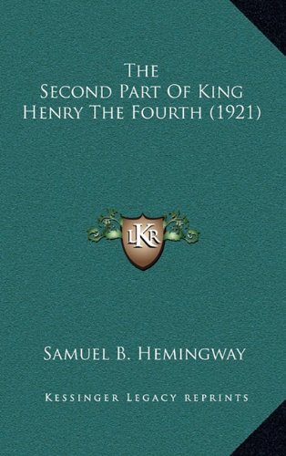 The Second Part Of King Henry The Fourth