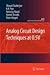 Analog Circuit Design Techniques at 0.5V