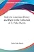 Index to American Poetry and Plays in the Collection of C. Fiske Harris