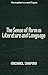 The sense of form in literature and language