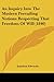 An Inquiry Into the Modern Prevailing Notions Respecting That Freedom of Will (1840)