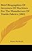 Brief Biographies of Inventors of Machines for the Manufacture of Textile Fabrics (1863)