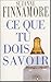 Ce que tu dois savoir (2TER.ROMAN FEM.)