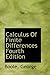 Calculus Of Finite Differences Fourth Edition