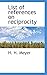 List of references on reciprocity