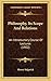 Philosophy, Its Scope And Relations: An Introductory Course Of Lectures (1902)