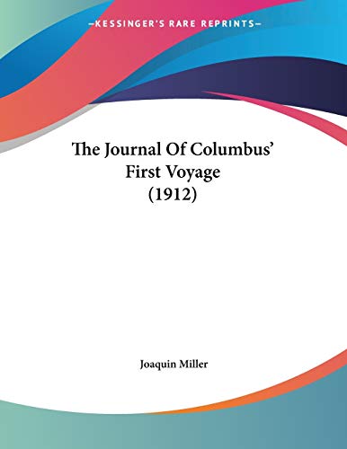 The Journal Of Columbus' First Voyage