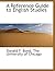 A Reference Guide to English Studies