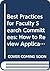 Best Practices for Faculty Search Committees