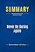 Summary: Never Be Boring Again: Review and Analysis of Stevenson's Book