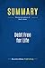 Summary: Debt Free for Life: Review and Analysis of Bach's Book