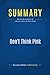 Summary: Don't Think Pink: Review and Analysis of Johnson and Learned's Book