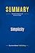 Summary: Simplicity: Review and Analysis of Debono's Book