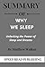 Summary OF Why We Sleep By Matthew Walker: Unlocking the Power of Sleep and Dreams