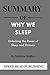 Summary OF Why We Sleep By Matthew Walker: Unlocking the Power of Sleep and Dreams