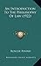 An Introduction To The Philosophy Of Law (1922)