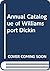Annual Catalogue of Williamsport Dickin