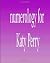 Numerology for Katy Perry
