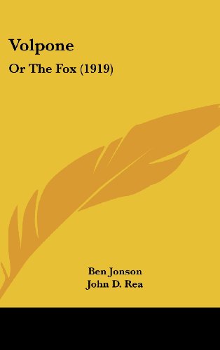 Volpone: Or The Fox