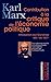 Contribution à la critique de l'économie politique introduction de 1857