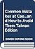 Common Mistakes at Cae...and How to Avoid Them Taiwan Edition