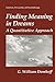 Finding Meaning in Dreams: A Quantitative Approach (Emotions, Personality, and Psychotherapy)
