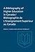 A Bibliography of Higher Education in Canada / Bibliographie de L'Enseignement Supérieur au Canada (Heritage)