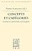 Concepts et catégories dans la pensée antique