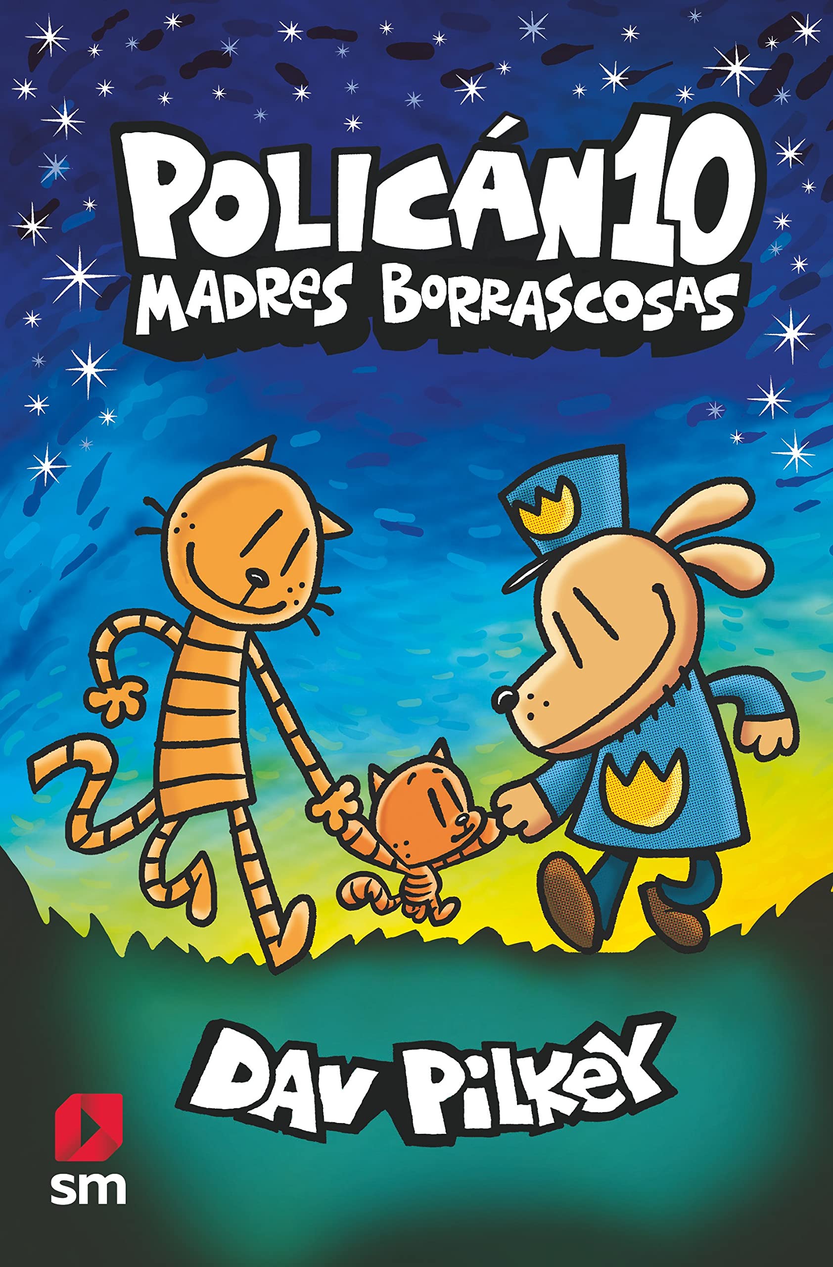 Portada de Policán 10: Madres Borrascosas, de Dav Pilkey