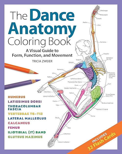 The Dance Anatomy Coloring Book: A Visual Guide to Form, Function, and Movement (Get Creative, 6)
