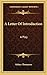 A Letter Of Introduction: A Play