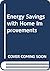 Energy Savings with Home Improvements: Practical Advice Based on the Energy Efficiency Office's MONERGY Campaign Which Can Benefit All Homeowners