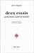 Deux essais by Pierre Chappuis