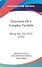 Functions Of A Complex Variable: Being Part One Of V2 (1916)