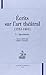 Écrits sur l'art théâtral, 1753-1801 by Sabine Chaouche