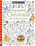 Colouring Book Christmas with Rub-Down Transfers x 5 pack
