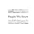 People We Know