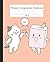 Primary Handwriting Practice Composition Notebook: Cute Cat Cover Design | 7.5"X 9.25" in | Draw and Write Journal with Picture Space for Drawing and Primary Ruled Lines for Creative Writing