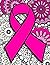 Pink Awareness Ribbon Adult Coloring Book