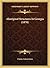 Aboriginal Structures In Georgia (1878)