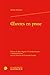 Oeuvres En Prose (Bibliothe...