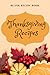 Blank Recipe Book, Thanksgi...